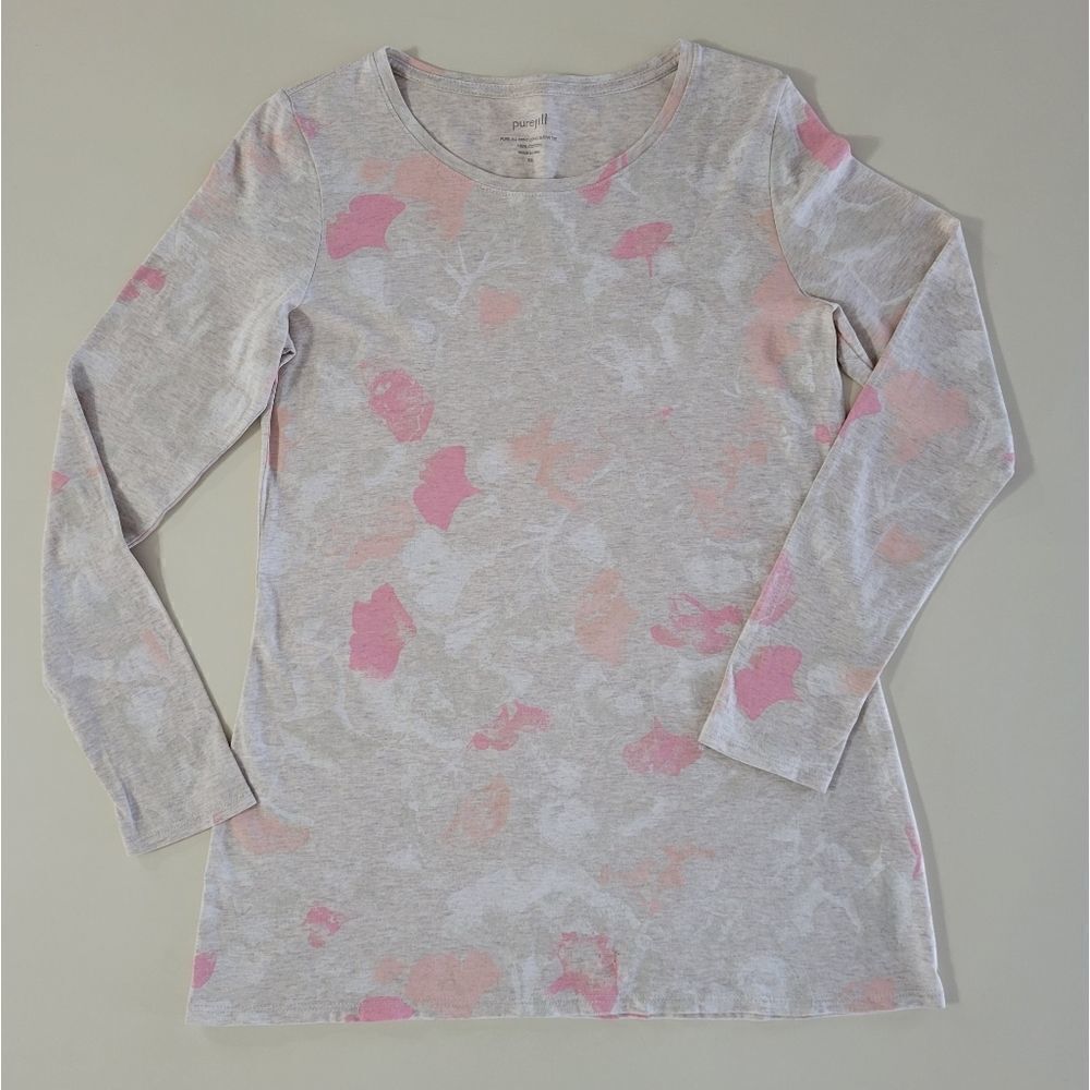 J. Jill Long Sleeve Abstract Floral Top NWOT
